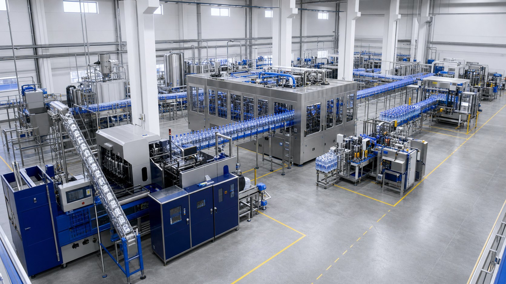 PET bottled water filling line equipment overview